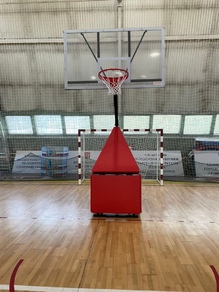 Стойка баскетбольная мобильная складная 2,25 м СТАНДАРТ (с противовесами 390 кг) СТ-182