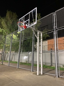 Баскетбольная стойка для улицы стационарная с двумя опорами вынос 1,6 м СТ-192