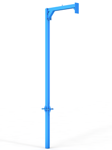 Баскетбольная стойка стационарная, одноопорная, вылет 1,2 м, на болтовом соединении с закладной (без щита) СТ-136