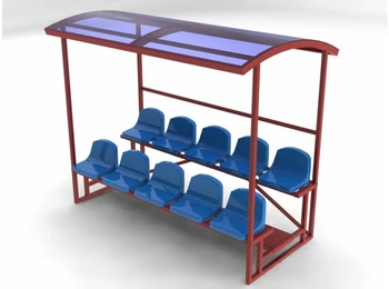 ES0 Быстровозводимая спортивная трибуна 2-х рядная без ограждений