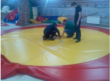 Покрывало для борцовского ковра из тентовой ткани - одноцветные (БЕЗ ЛЮВЕРСОВ ПОД РЕЙКУ)