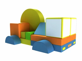 Мягкий модульный Тренажер Балансир салатовый / желтый