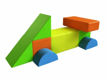 Мягкий модульный Тренажер Балансир салатовый / желтый