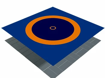 Ковёр борцовский трехцветный 12х12м (наполнитель НПЭ крупнопористый, маты 1х2х0,04м)