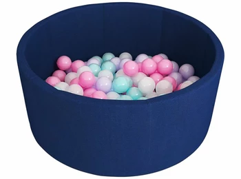 Детский сухой бассейн угловой R200xH40 зеленый без аппликаций