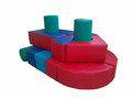 Мягкий напольный Конструктор Пароход красный