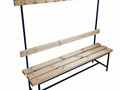 Скамейка для раздевалок с вешалкой (цельная) 2 м