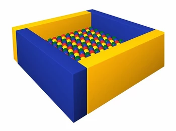 Детский сухой бассейн угловой R200xH40 зеленый без аппликаций