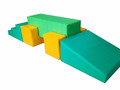 Детский мягкий модульный спортивный комплекс Мост зеленый / салатовый