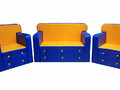 Детская игровая мебель Комфорт (без столика) синий / желтый