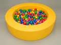 Детский сухой бассейн круглый желтый D100xH30 толщина борта 8 см