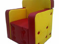 Детское игровое кресло Комфорт красный / желтый