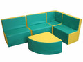 Детская игровая мебель Зиг-заг зеленый / желтый