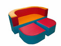 Детская игровая мебель Солнце голубой / розовый / желтый
