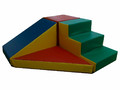 Мягкий модульный Спортивный комплекс Островок красный / зеленый / синий / желтый