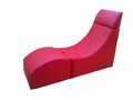 Терапевтическое релаксирующее кресло Кубик Малый - L50xB30xH40 красный