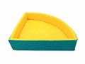 Детский сухой бассейн угловой R150xH36 зеленый без аппликаций