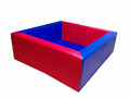 Сухой бассейн квадратный без аппликаций 120*120*36 синий/красный